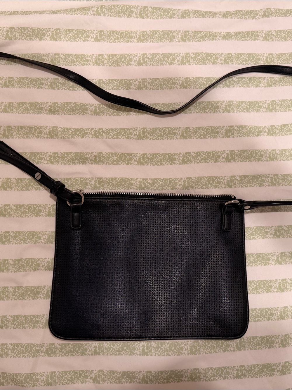 GAP Black Perforated Crossbody Bag with Adjustable Strap